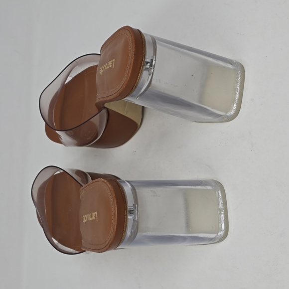 Larroude Dolly Lucite Vinyl Platform Women's Mules - Picture 5 of 8